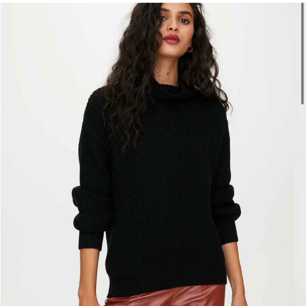NWT Aritzia Wilfred Montpellier Sweater in Black ~ XXS